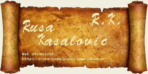 Rusa Kasalović vizit kartica